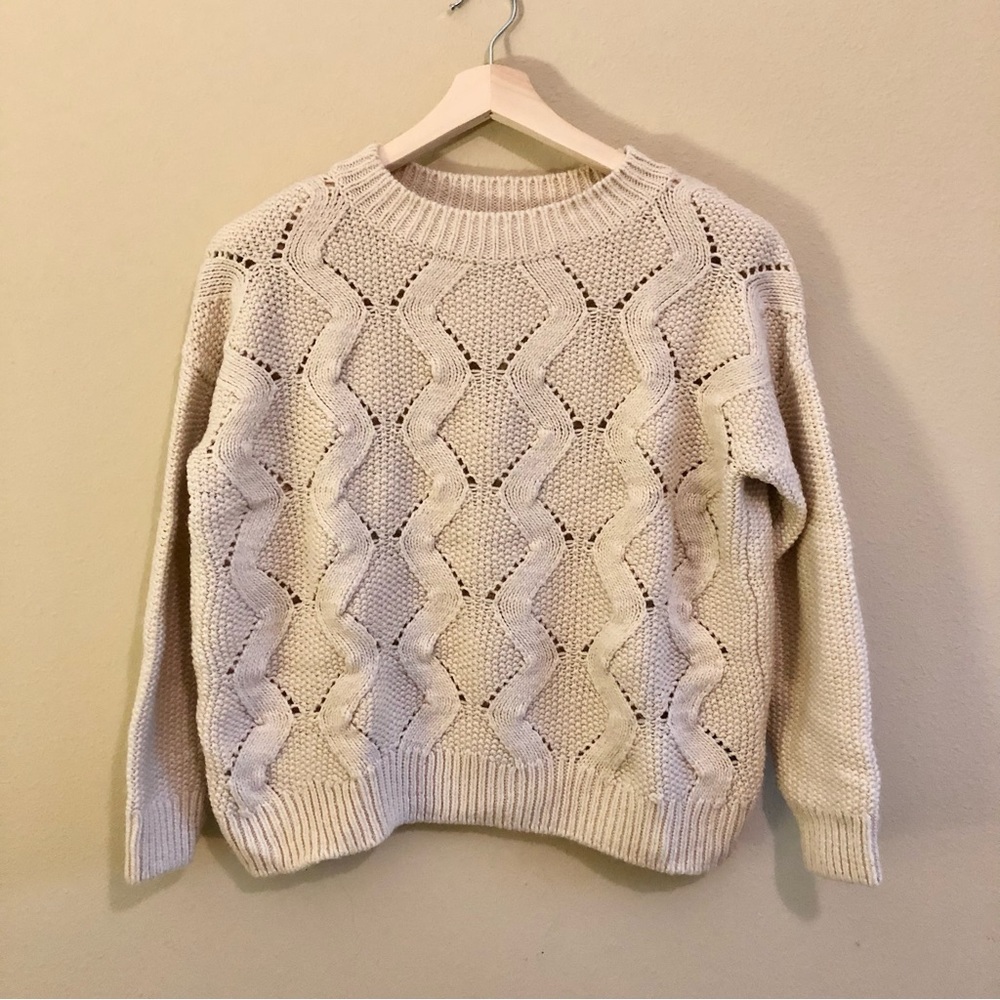 Wool-blend Bubble Knit Sweater
